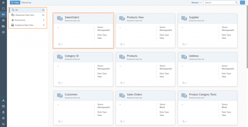 Data Warehouse Cloud: ER Modell & Business Catalog