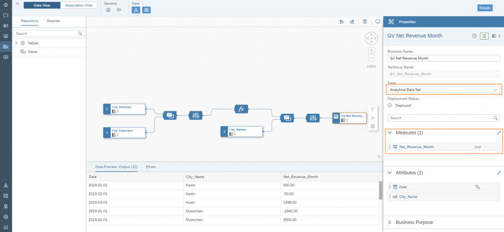 Data Warehouse Cloud: Einstieg in die Datenmodellierung