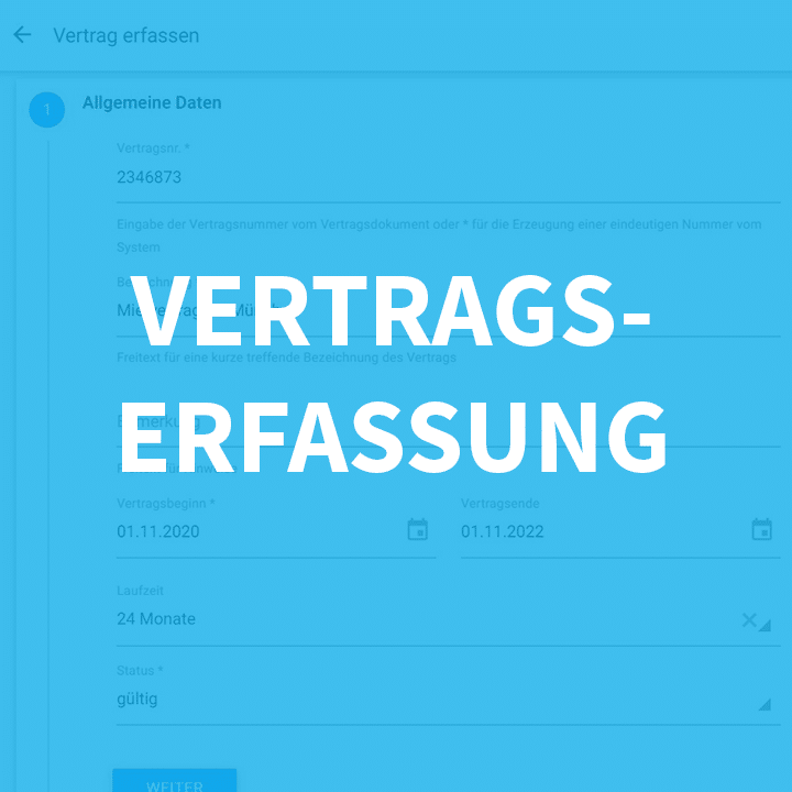 Vertragserfassung