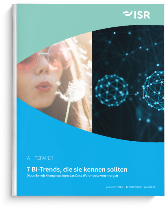ISR Whitepaper Cover mit dem Titel: 7 BI-Trends, die sie kennen sollten