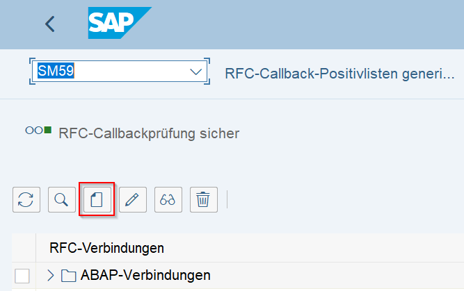 SAP BW Bridge - Callback Destination Schritt 1