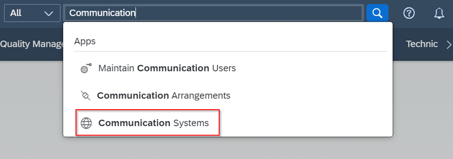 SAP BW Bridge - Kommunikationssystem anlegen Schritt 2