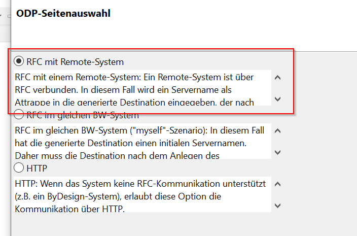 SAP BW Bridge - Quellsystem in Eclipse anschließen Schritt 3