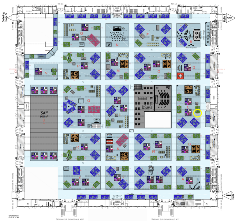 DSAG Jahreskongress 2024 Messestand Auffindung